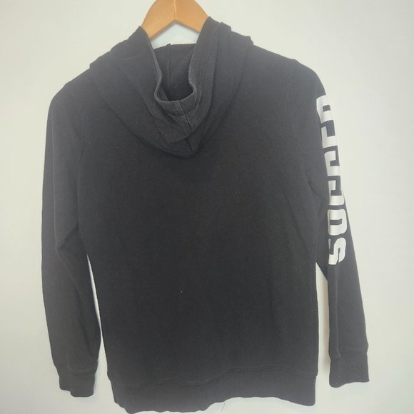 Justice Active Soccer Smiley zip up Hoodie playful athleisure SZ 12/14 - Picture 2 of 10